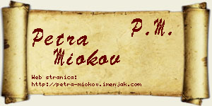 Petra Miokov vizit kartica